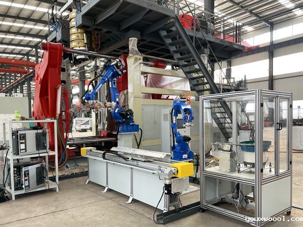 青岛赛邦生产的码垛机器人生产线展示